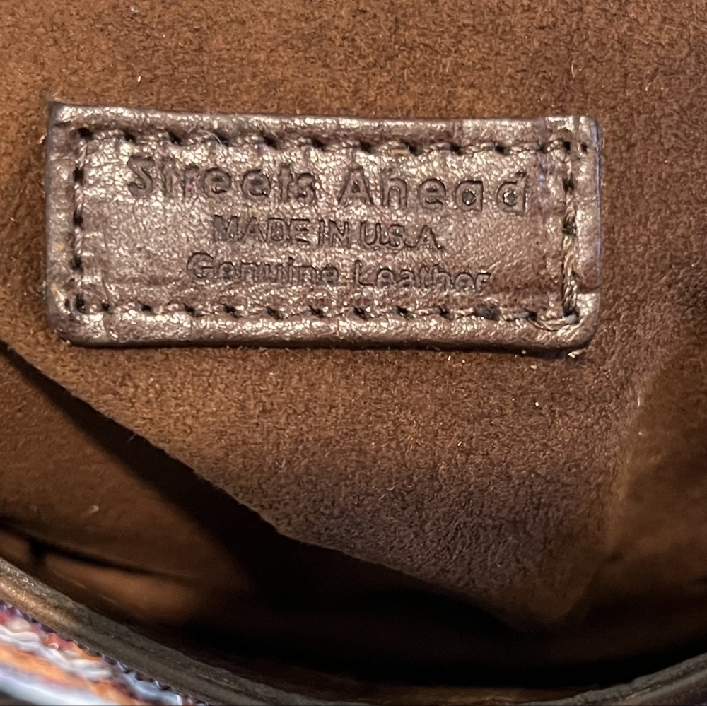 Streets Ahead Crochet, Bead & Italian Leather Boho Crossbody Made… - Picture 10 of 15